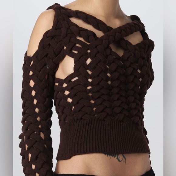 Isa Boulder Basketweave Cutout Sweater - Picture 6 of 9